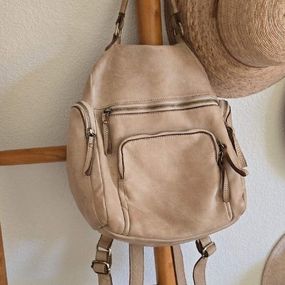 Free People Tan Leather Mia Backpack - Picture 3 of 5